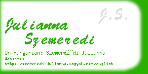 julianna szemeredi business card